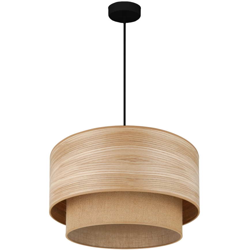 Brilagi - Candeeiro suspenso em cabo MONTANA BOHO 1xE27/15W/230V diâmetro 45 cm castanho/preto