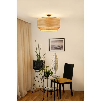Brilagi - Plafonier MONTANA BOHO 1xE27/15W/230V diâmetro 60 cm castanho