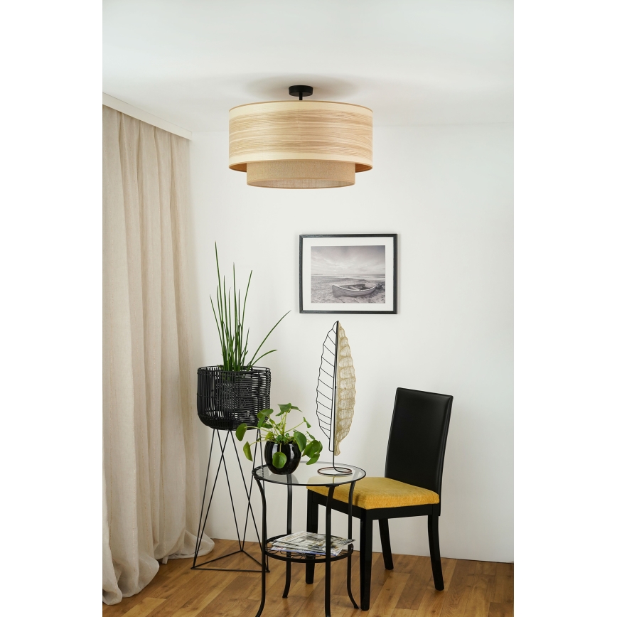 Brilagi - Plafonier MONTANA BOHO 1xE27/15W/230V diâmetro 60 cm castanho