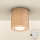 Brilagi - Luminária para casa de banho LED RGBW dimerizável MIA 1xGU10/4,8W/230V 3000K 84x80 mm, acabamento em carvalho, IP44 + controlo remoto