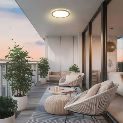 Brilagi - Plafon LED para casa de banho ULTRA SLIM LED/12W/230V Ø 22,5 cm dourado IP54