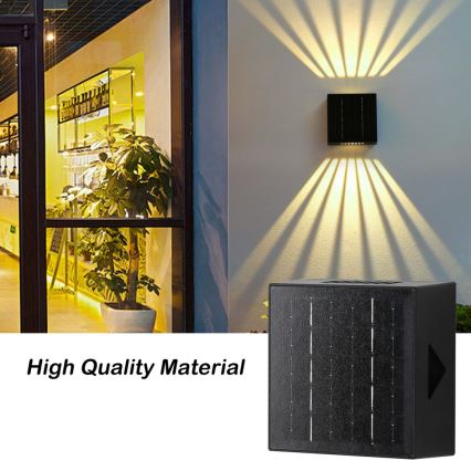 Brilagi - Luminária de parede solar LED BLOCK LED/2W/3,7V 1300 mAh IP44