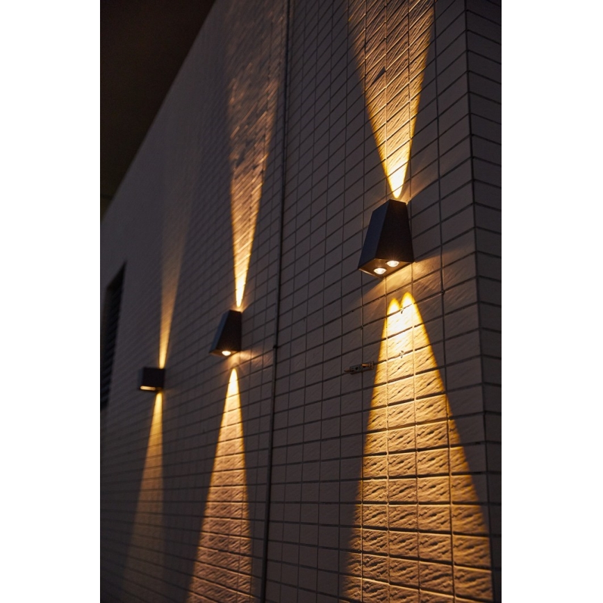 Brilagi - Luminária de parede solar LED PYRAMID LED/2W/3,2V 1300 mAh IP54