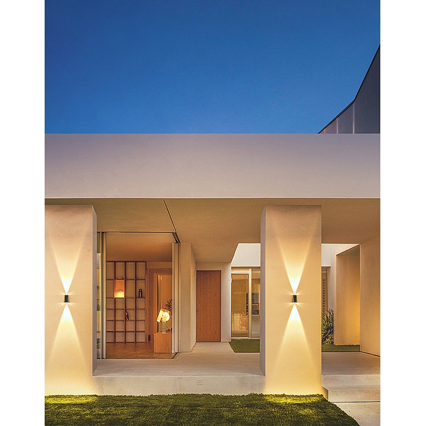 Brilagi - Luminária de parede solar LED PYRAMID LED/2W/3,2V 1300 mAh IP54