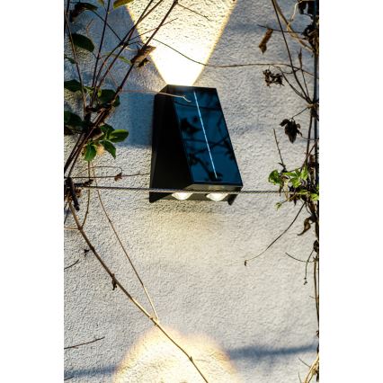 Brilagi - Luminária de parede solar LED PYRAMID LED/2W/3,2V 1300 mAh IP54