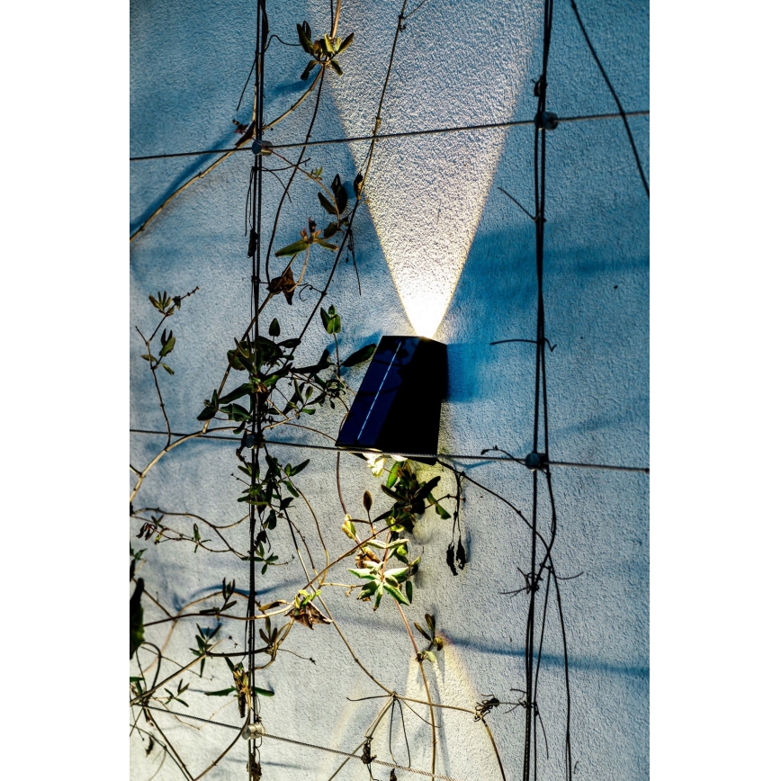 Brilagi - Luminária de parede solar LED PYRAMID LED/2W/3,2V 1300 mAh IP54