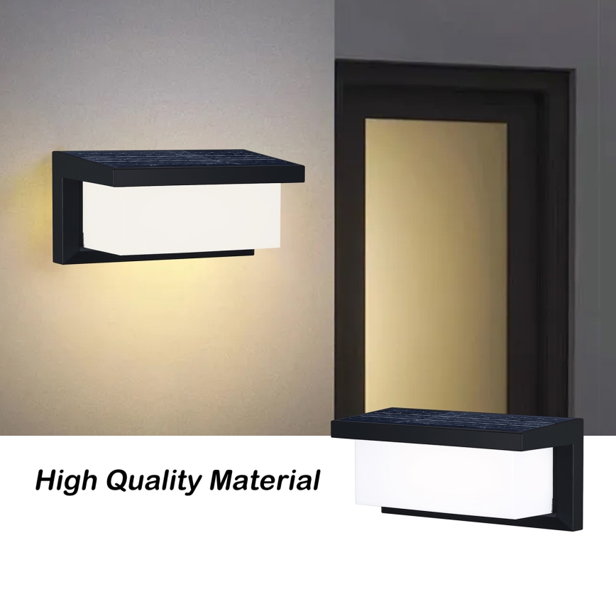 Brilagi - Luminária de parede solar LED com sensor de movimento e crepúsculo BRICKY LED/5W/6V 4000 mAh IP65