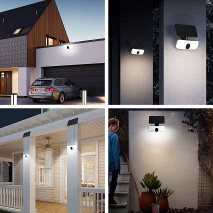Brilagi - Luminária de parede solar LED com sensor de movimento e crepúsculo ROOF LED/13W/5V 4000 mAh IP65