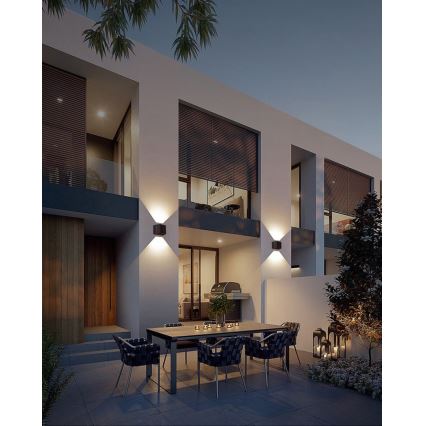 Brilagi - Luminária de parede solar LED SOLAR CUBE LED/2W/3,2V 1300 mAh IP54