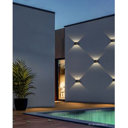 Brilagi - Luminária de parede solar LED SOLAR CUBE LED/2W/3,2V 1300 mAh IP54