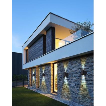 Brilagi - Luminária de parede solar LED SOLAR CUBE LED/2W/3,2V 1300 mAh IP54