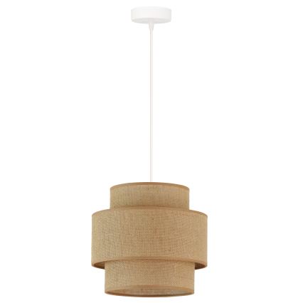 Brilagi - Candeeiro de teto suspenso SPACE YUTE 1xE27/15W/230V diâmetro 25 cm bege/branco