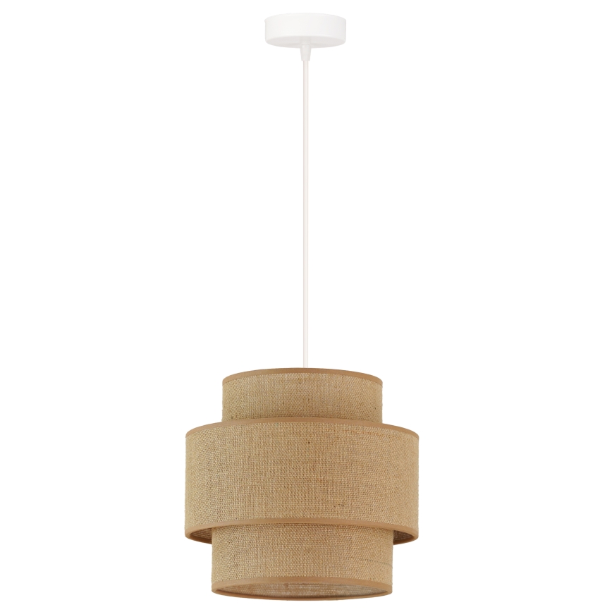 Brilagi - Candeeiro de teto suspenso SPACE YUTE 1xE27/15W/230V diâmetro 25 cm bege/branco