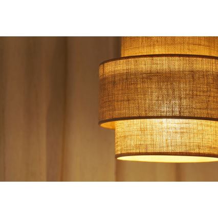 Brilagi - Candeeiro de teto suspenso SPACE YUTE 1xE27/15W/230V diâmetro 25 cm bege/branco