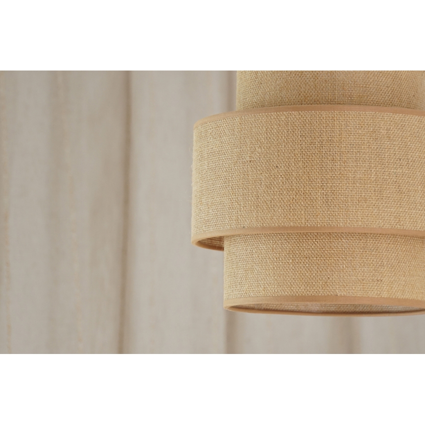 Brilagi - Candeeiro de teto suspenso SPACE YUTE 1xE27/15W/230V diâmetro 25 cm bege/branco