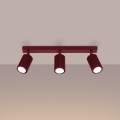 Brilagi - Luminária spot CRESTO 3xGU10/10W/230V bordô