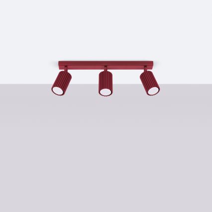 Brilagi - Luminária spot CRESTO 3xGU10/10W/230V bordô