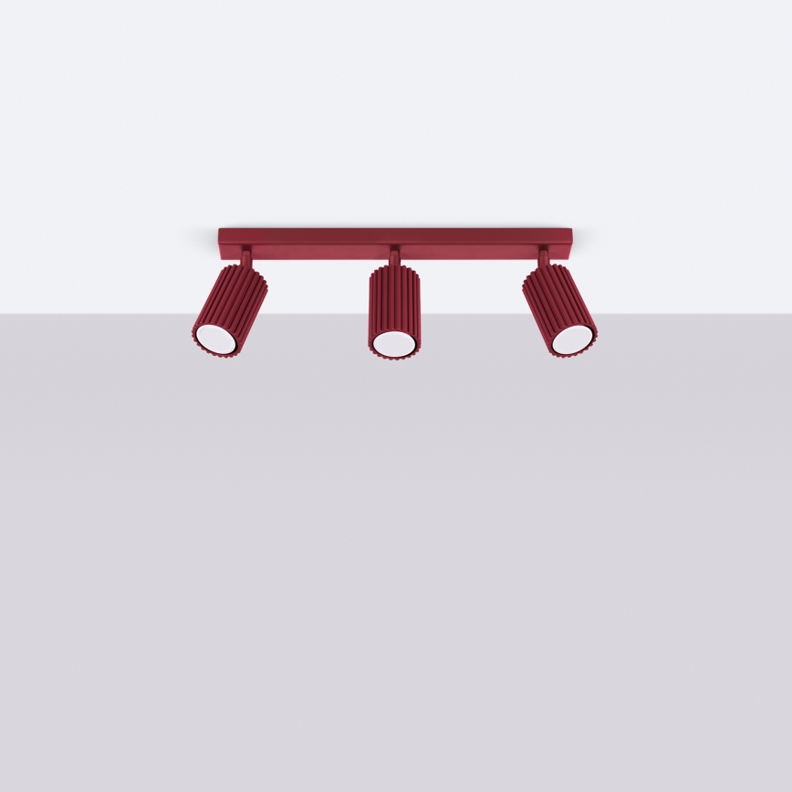 Brilagi - Luminária spot CRESTO 3xGU10/10W/230V bordô