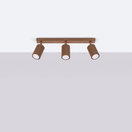 Brilagi - Luminária spot CRESTO 3xGU10/10W/230V marrom