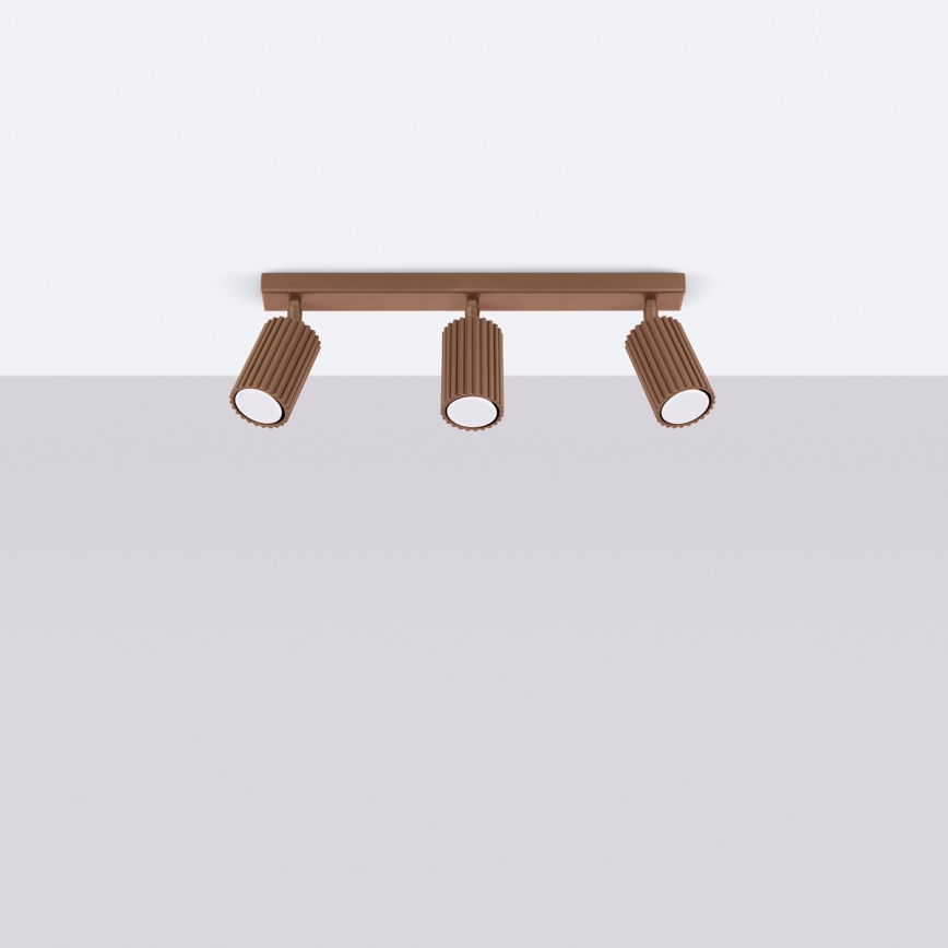Brilagi - Luminária spot CRESTO 3xGU10/10W/230V marrom