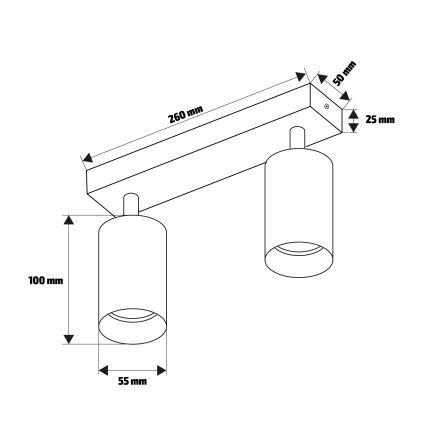 Brilagi - Luminária spot LED RGBW dimerizável SELE 2xGU10/6,5W/230V 2700-6500K branca