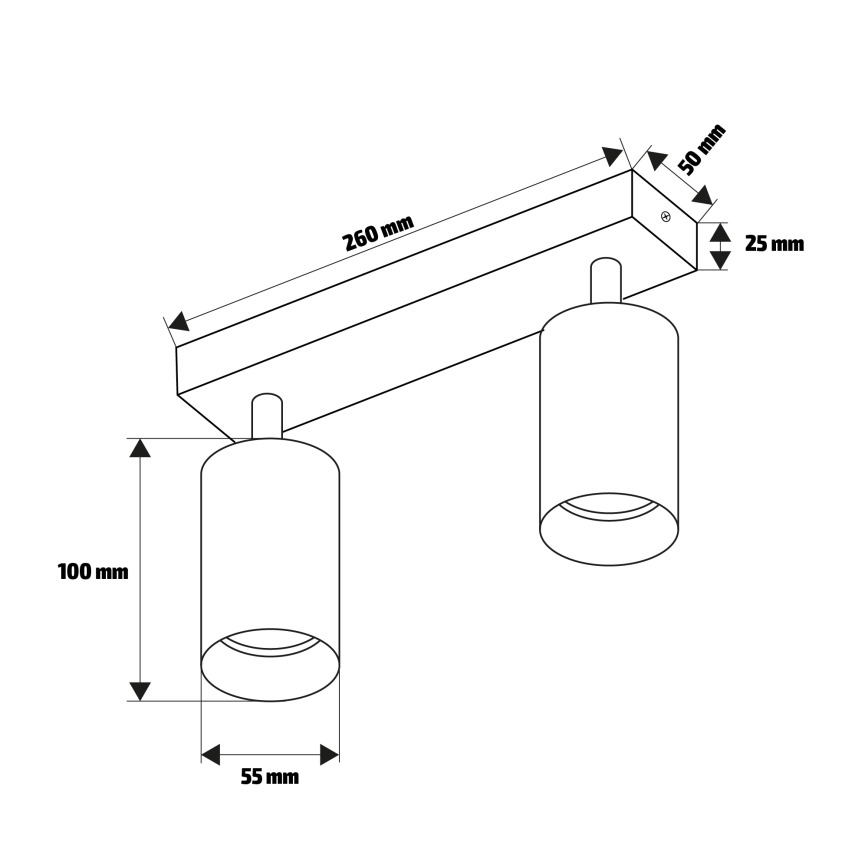 Brilagi - Luminária spot LED RGBW dimerizável SELE 2xGU10/6,5W/230V 2700-6500K branca