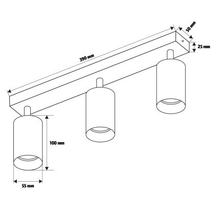 Brilagi - Spot LED RGBW dimável SELE 3xGU10/6,5W/230V 2700-6500K branco