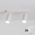 Brilagi - Luminária spot LED RGBW dimerizável SELE 2xGU10/4,8W/230V 3000K branca + controlo remoto