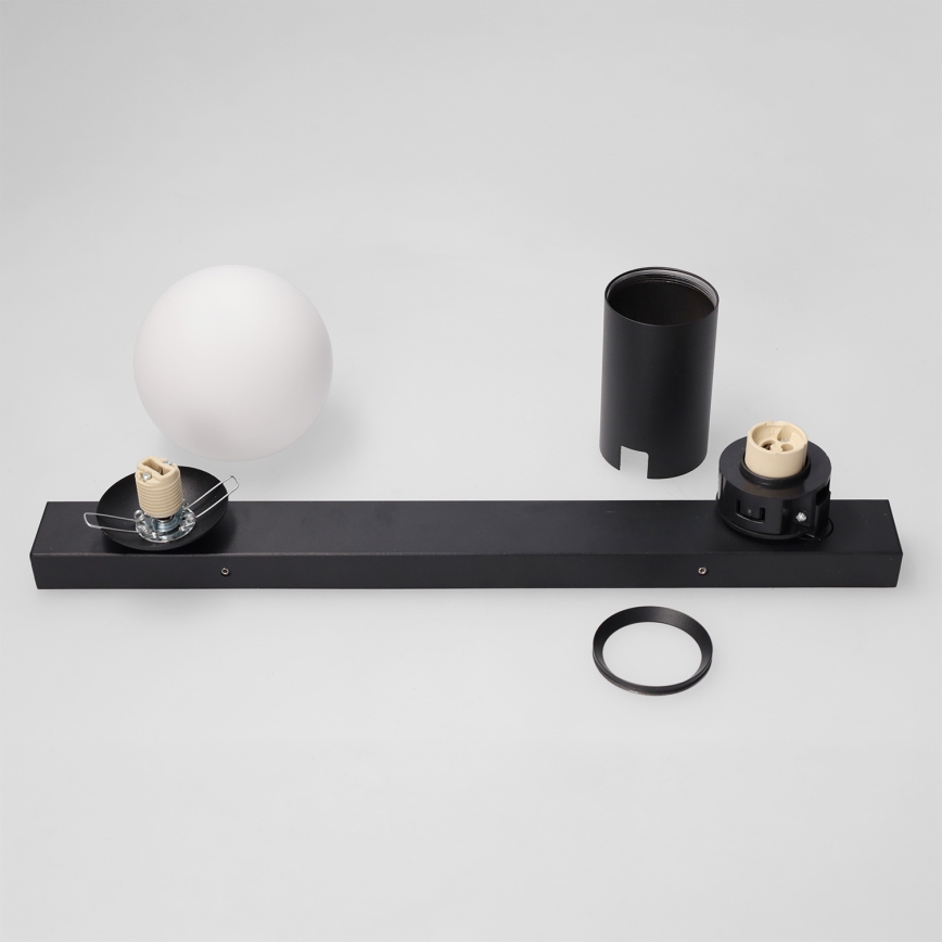 Brilagi - Luminária spot SELE BALL 1xGU10/30W/230V + 1xG9/10W preta