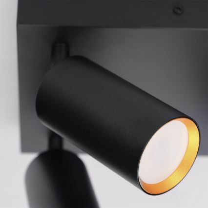 Brilagi - Luminária spot SELE SQUARE 4xGU10/30W/230V preta/dourada