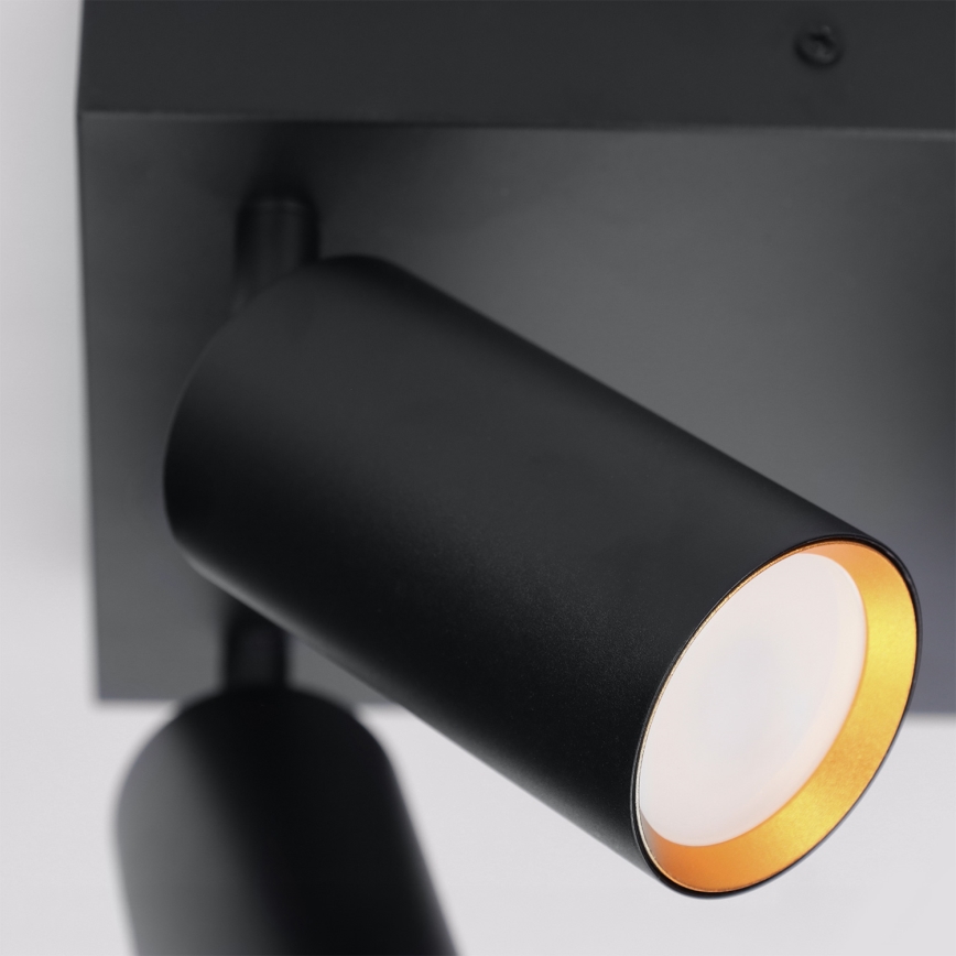 Brilagi - Luminária spot SELE SQUARE 4xGU10/30W/230V preta/dourada