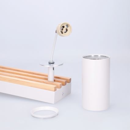 Brilagi - Luminária spot SELE WOOD ACOUSTIC 2xGU10/30W/230V branco/madeira