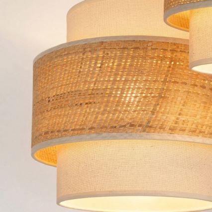 Brilagi - Luminária suspensa por cabo SPACE 3xE27/60W/230V, diâmetro 40 cm, bege/creme