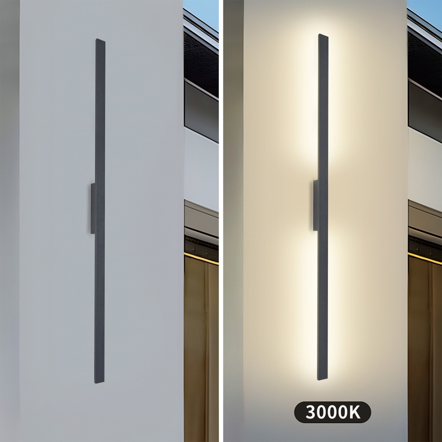 Brilagi - Aplique de parede LED para exterior LUNA LED/30W/230V 3000K IP65 150 cm antracite CRI 90
