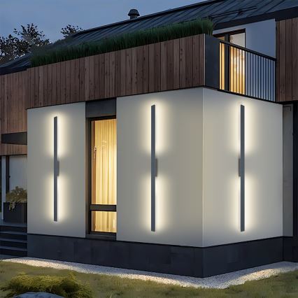Brilagi - Aplique de parede LED para exterior LUNA LED/30W/230V 3000K IP65 150 cm antracite CRI 90