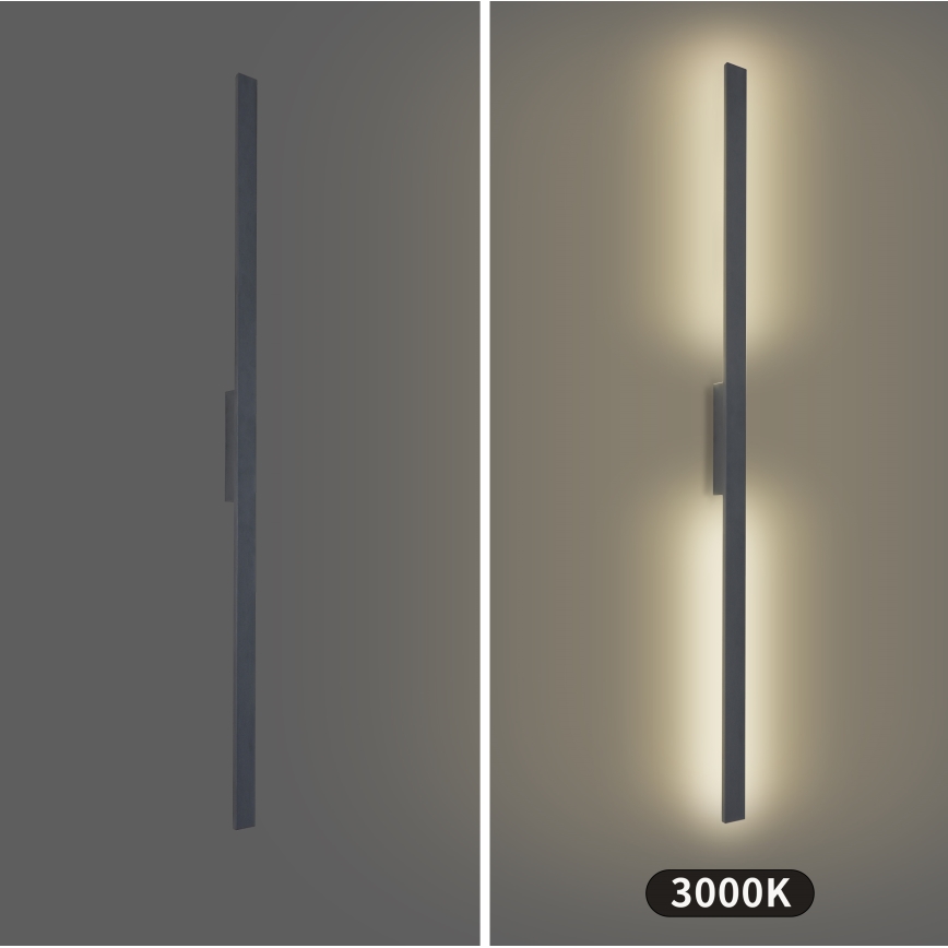 Brilagi - Aplique de parede LED para exterior LUNA LED/30W/230V 3000K IP65 150 cm antracite CRI 90