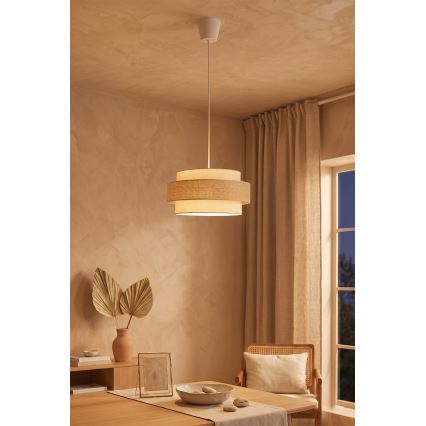 Brilagi - Lustre com cabo SPACE 1xE27/60W/230V Ø 40 cm bege/creme