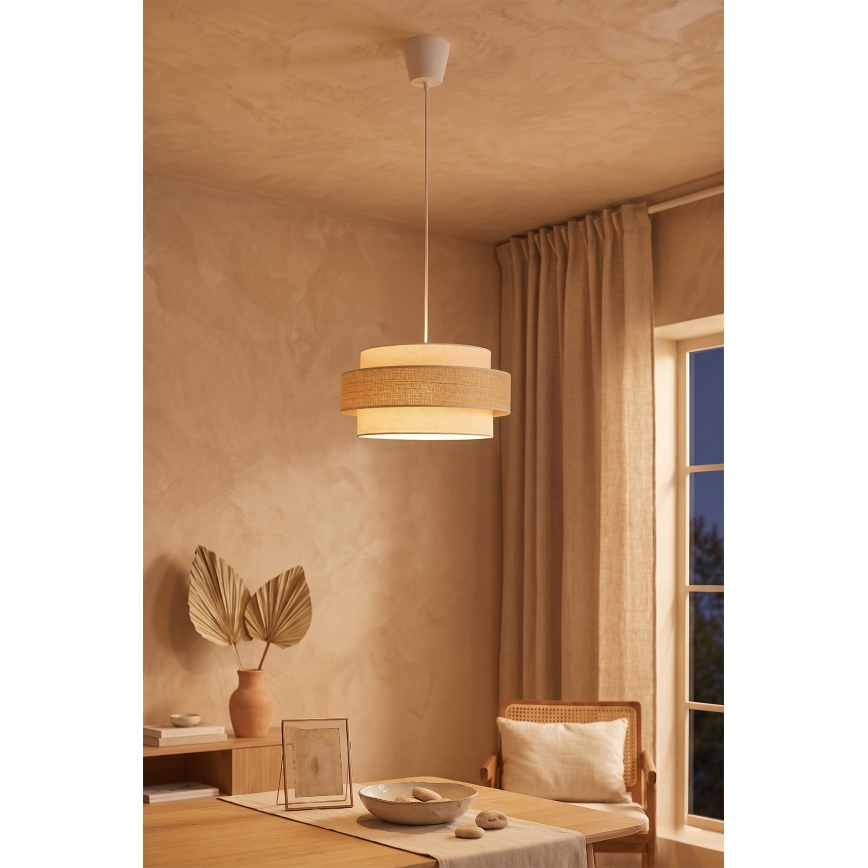 Brilagi - Lustre com cabo SPACE 1xE27/60W/230V Ø 40 cm bege/creme