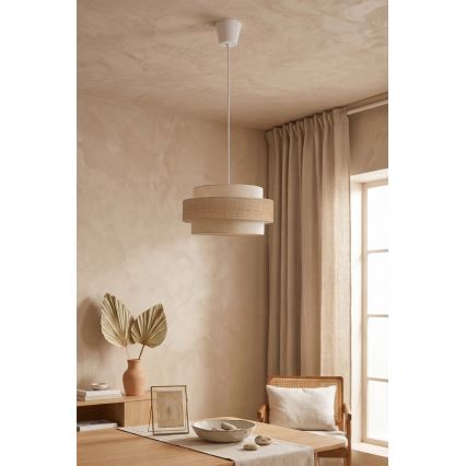 Brilagi - Lustre com cabo SPACE 1xE27/60W/230V Ø 40 cm bege/creme