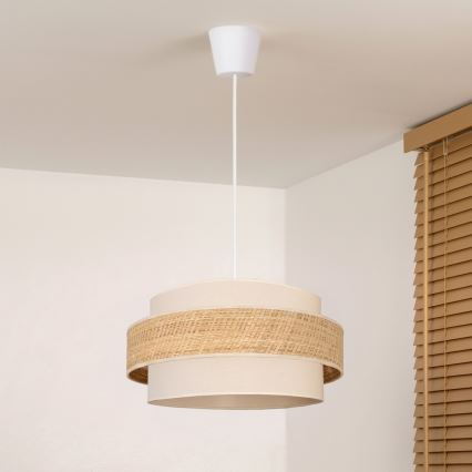Brilagi - Lustre com cabo SPACE 1xE27/60W/230V Ø 40 cm bege/creme