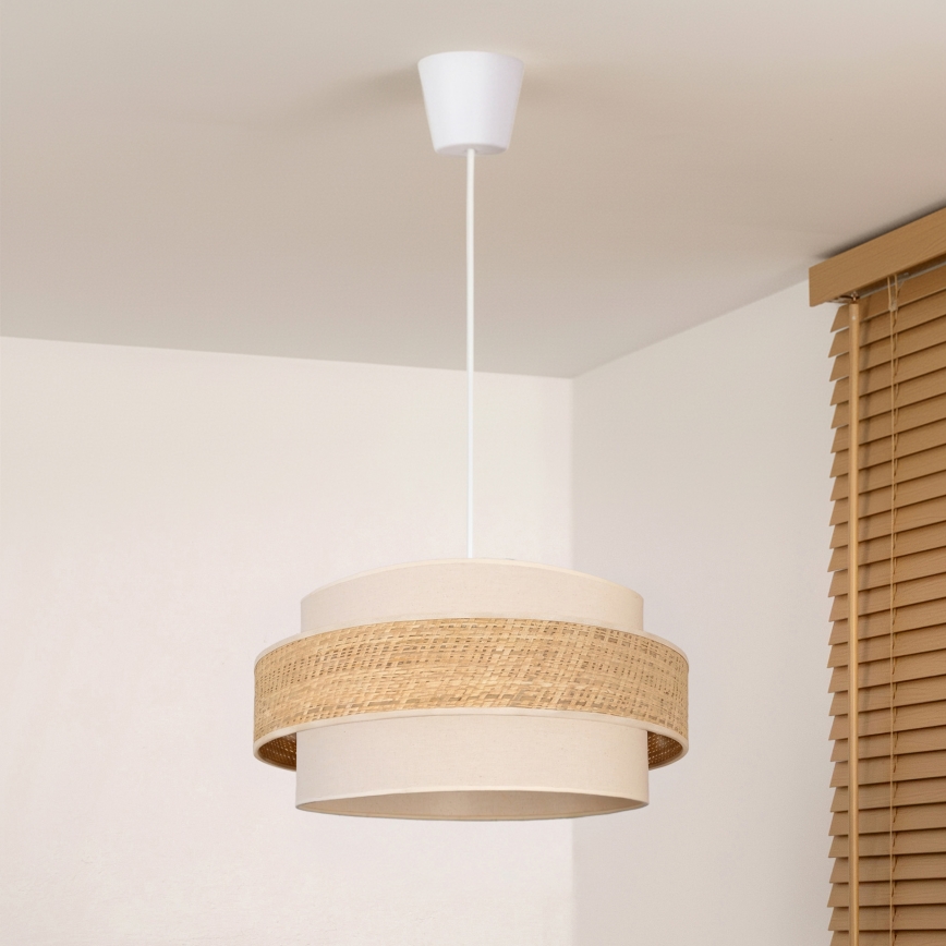 Brilagi - Lustre com cabo SPACE 1xE27/60W/230V Ø 40 cm bege/creme