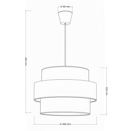 Brilagi - Lustre com cabo SPACE 1xE27/60W/230V Ø 40 cm bege/creme