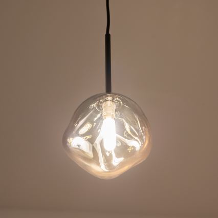 BRILAGI - Lustre com cabo VULCANO 1xG9/8W/230V Ø 15 cm preto/vidro fumado