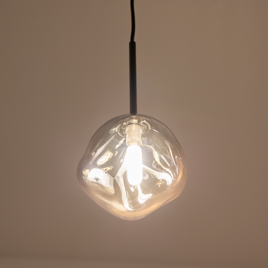 BRILAGI - Lustre com cabo VULCANO 1xG9/8W/230V Ø 15 cm preto/vidro fumado