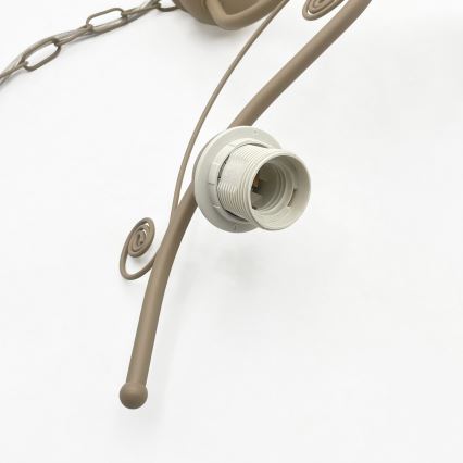 Brilagi - Lustre com corrente ANTICO MODERN 3xE27/60W/230V bege