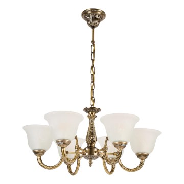 Brilagi - Lustre com corrente CLASSIC 6xE14/10W/230V latão