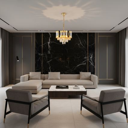 Brilagi - Lustre com corrente CRISTAL 5xE14/40W/230V Ø 38 cm