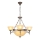 Brilagi - Lustre com corrente DAHLIA 6xE27/40W/230V diâmetro 74 cm latão