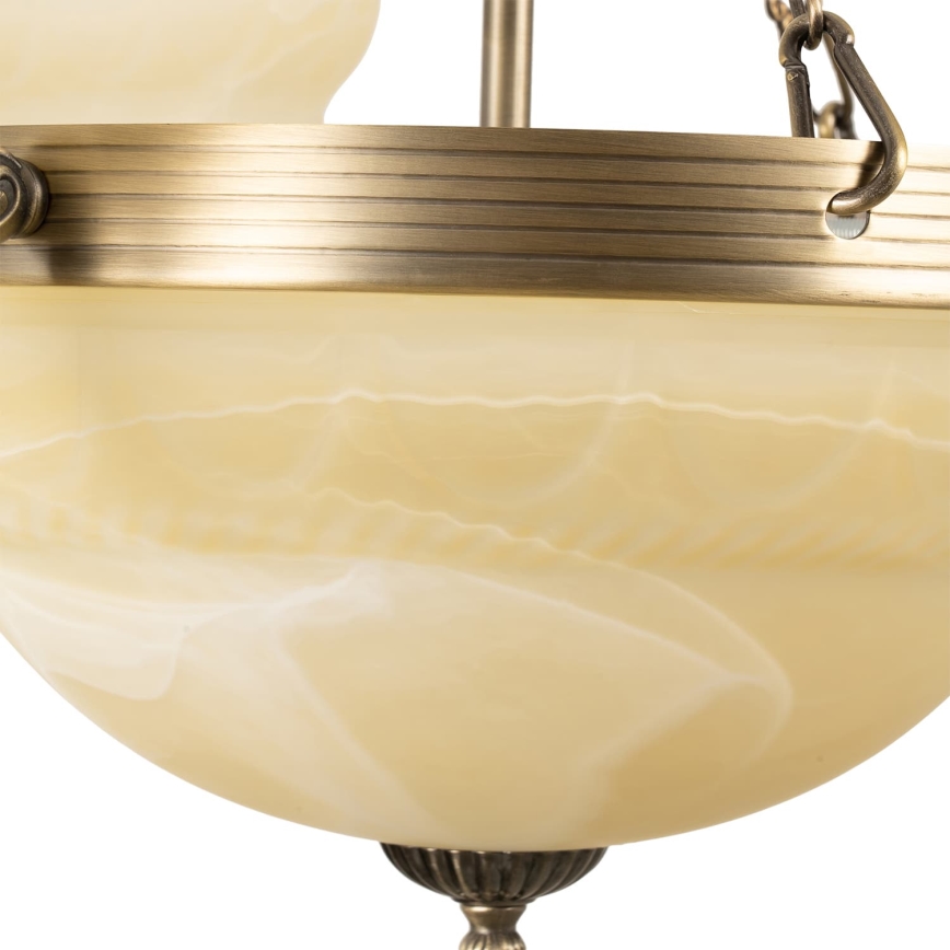 BRILAGI - Lustre com corrente DAHLIA 6xE27/40W/230V diâmetro 74 cm latão