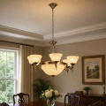 BRILAGI - Lustre com corrente DAHLIA 9xE27/40W/230V Ø 74 cm, latão